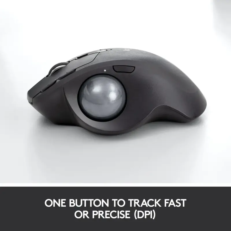 Logitech - MX ERGO Plus Wireless Trackball Mouse with Ergonomic design - Graphite - Image 2