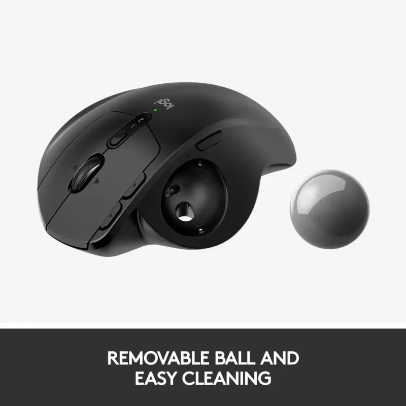 Logitech - MX ERGO Plus Wireless Trackball Mouse with Ergonomic design - Graphite - Image 8