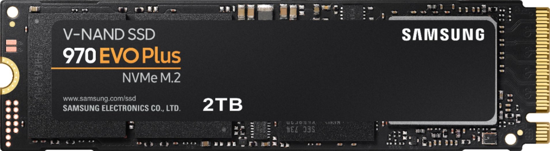 Samsung - 970 EVO Plus 2TB SSD PCIe Gen 3 x4 NVMe MZ-V7S2T0B/AM