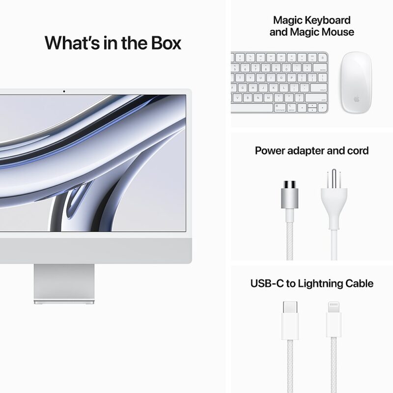 24-inch iMac M3 4.5K 8-Core CPU 8-Core GPU 8GB 256GB MQR93LL/A - Image 3
