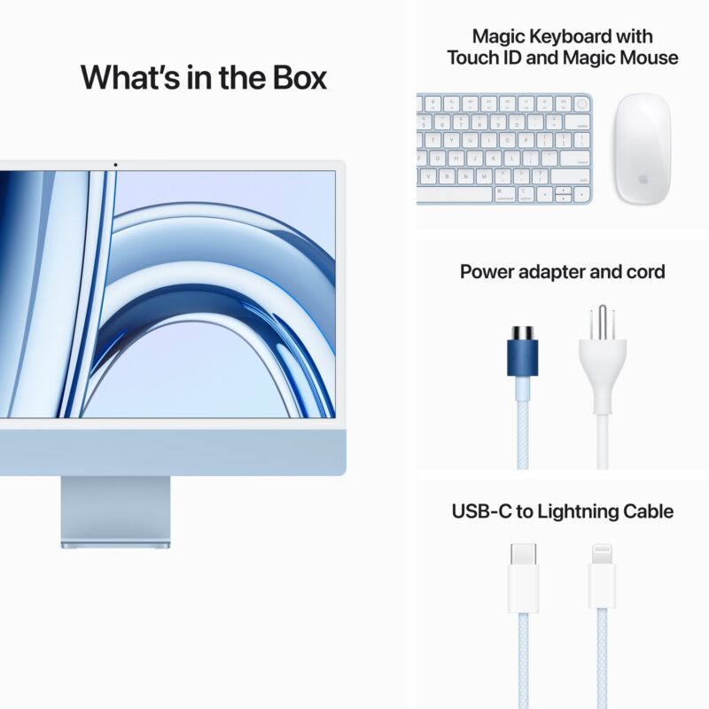 24-inch iMac M3 4.5K 8-Core CPU 8-Core GPU 8GB 256GB MQRQ3LL/A - Image 2