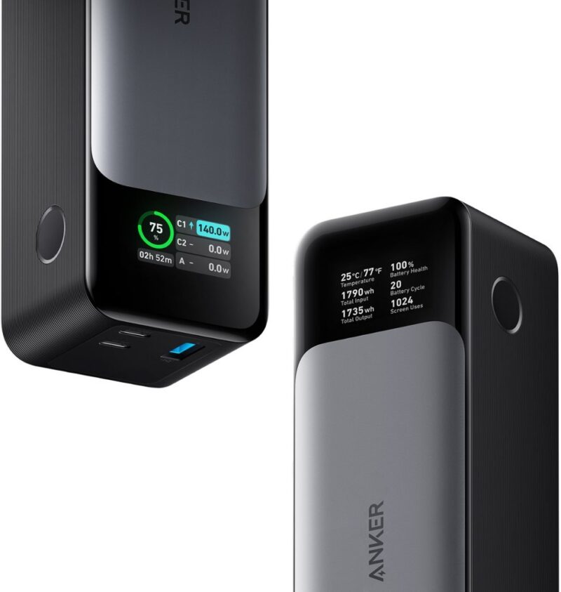 Anker - Power Bank (24000mAh, 140W, 3-Port) A1289011 - Image 4