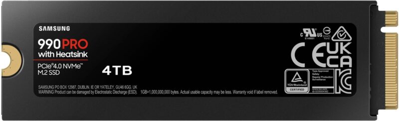 Samsung - 990 PRO 4TB Internal SSD PCIe Gen 4x4 NVMe with Heatsink for PS5 MZ-V9P4T0CW - Image 2