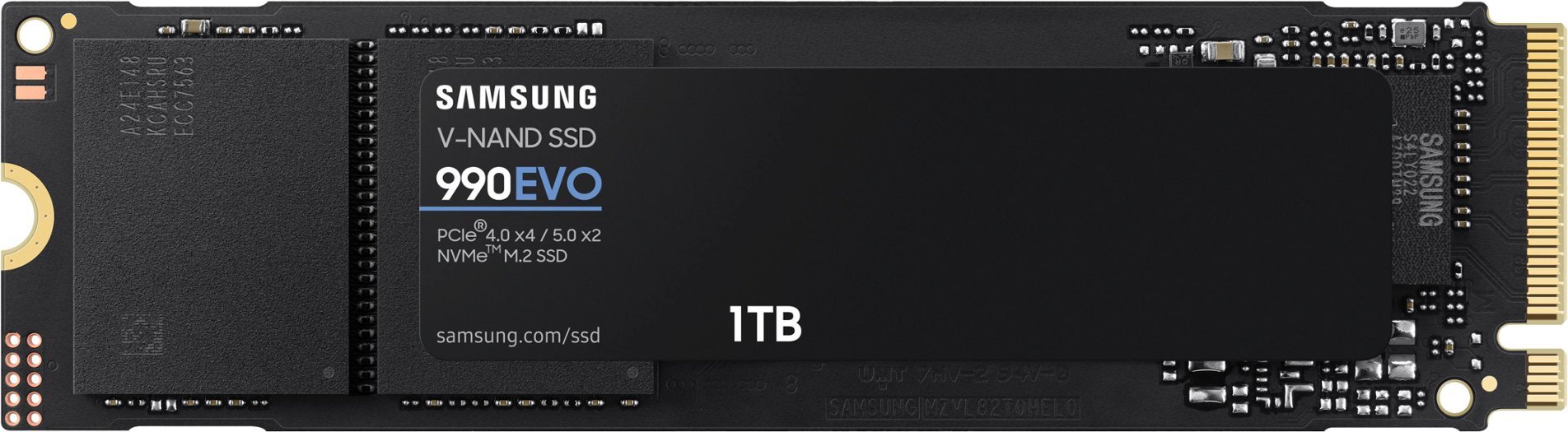 Samsung - 990 EVO SSD 1TB Internal SSD PCIe Gen 4x4 | Gen 5x2 M.2 2280 MZ-V9E1T0B/AM