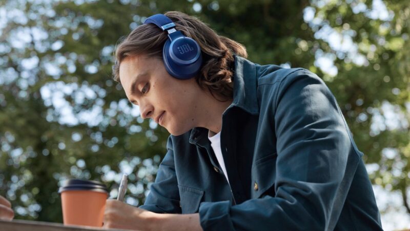 JBL - Wireless Over-Ear Headphones with True Adaptive Noise Cancelling - Black - Image 8