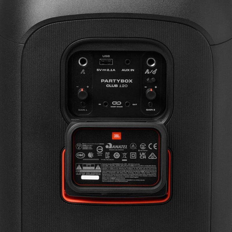 JBL - PartyBox Club 120 Portable Wireless Party Speaker - Black - Image 2