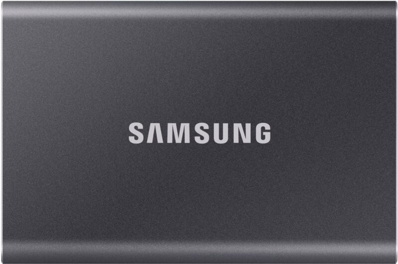 Samsung - T7 4TB External USB 3.2 Gen 2 Portable SSD with Hardware Encryption - Titan Gray