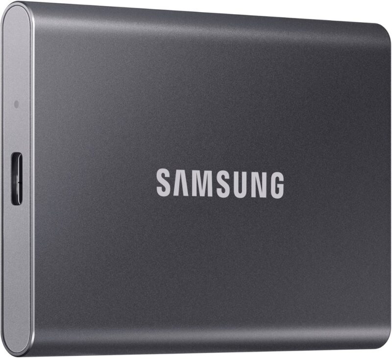 Samsung - T7 4TB External USB 3.2 Gen 2 Portable SSD with Hardware Encryption - Titan Gray - Image 2
