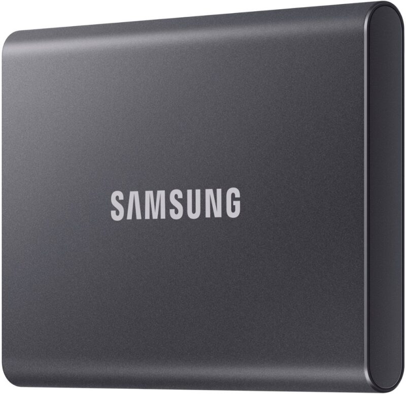 Samsung - T7 4TB External USB 3.2 Gen 2 Portable SSD with Hardware Encryption - Titan Gray - Image 3