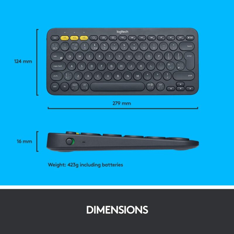 Logitech - K380 Pebble Multi-Device Bluetooth Keyboard ‎920-007558 - Image 2