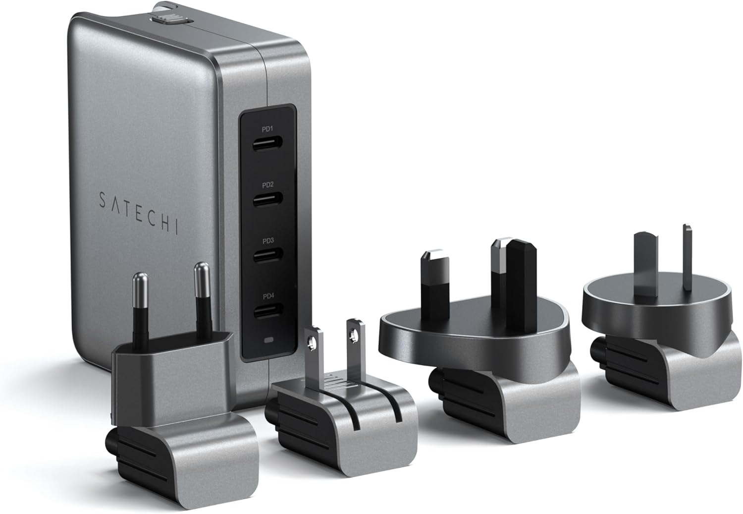 Satechi GaN Travel Charger, 145W GaN USB-C Fast Charging Travel Station