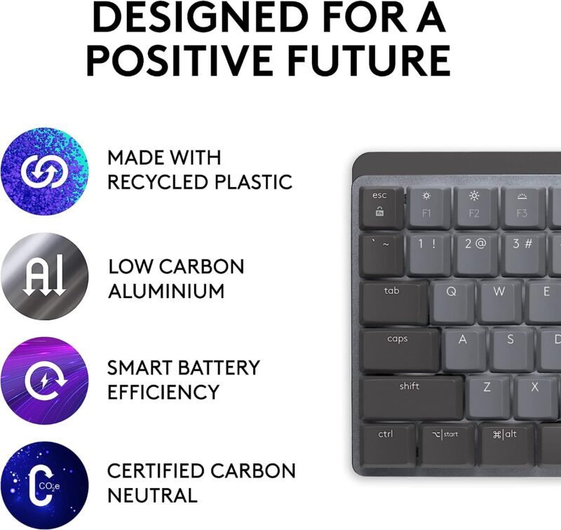 Logitech - MX Mechanical Wireless Mechanical Tactile Switch Keyboard 920-010547 - Image 2