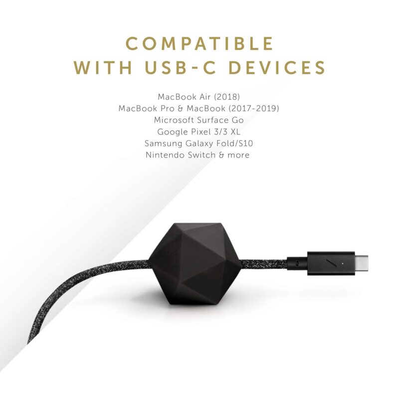 Native Union Desk Cable 100W USB-C TO USB-C Cable w/ Weighted Anchor - Image 2