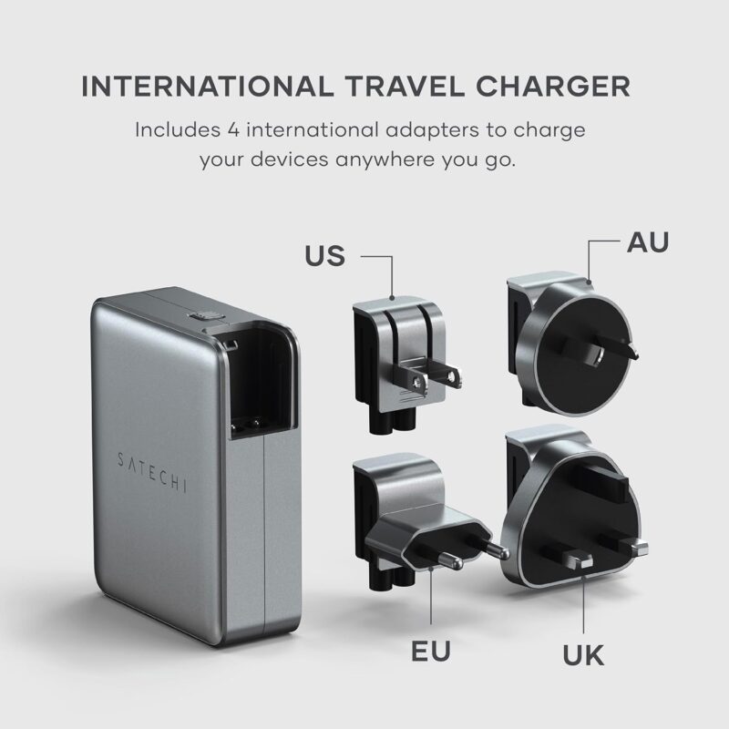 Satechi GaN Travel Charger, 145W GaN USB-C Fast Charging Travel Station - Image 2