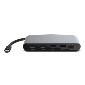 Belkin - Thunderbolt 3 Mini Dock w/Dual 4K HDMI F4U098