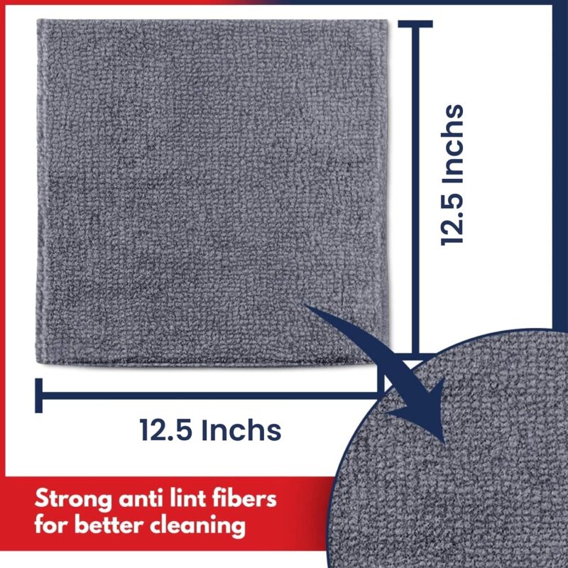 Premium Quality Microfiber Cloth 12.5"x12.5" - Image 2