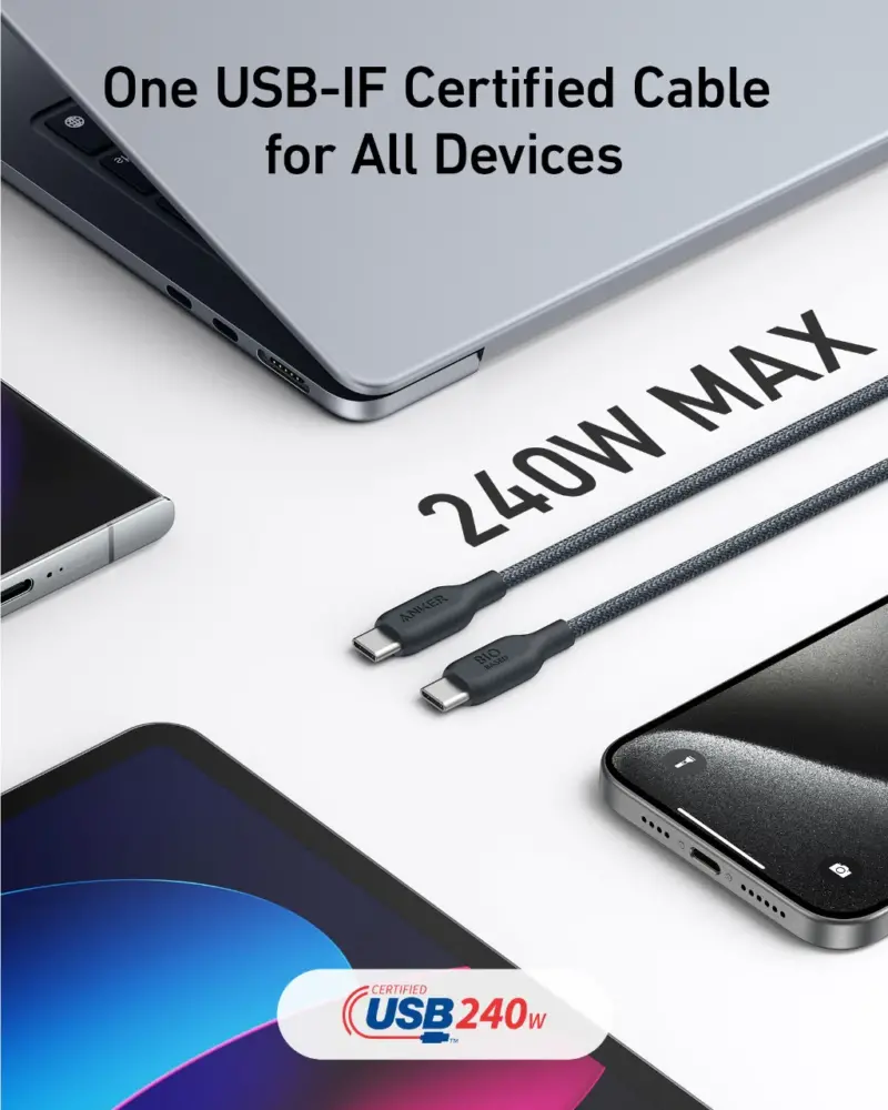 Anker 543 USB-C to USB-C Cable (Bio-Braided) A80E6 - Image 3