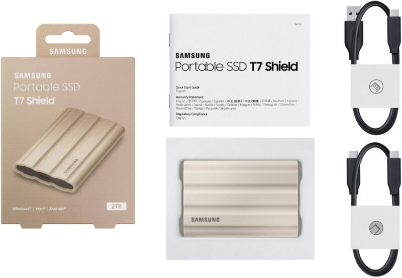 Samsung - T7 Shield 2TB External USB 3.2 Gen 2 Rugged SSD IP65 Water Resistant - Beige - Image 3