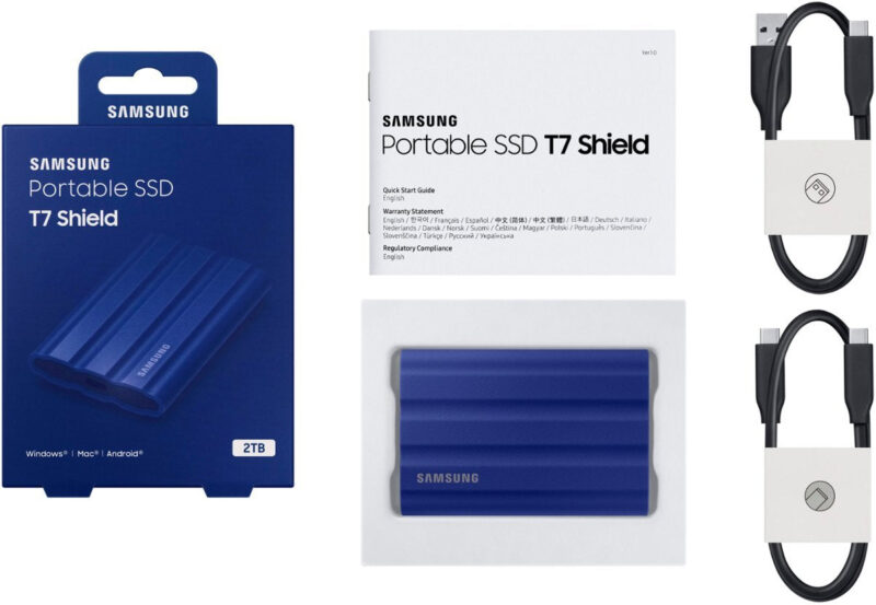 Samsung - T7 Shield 2TB External USB 3.2 Gen 2 Rugged SSD IP65 Water Resistant - Blue - Image 2