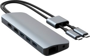 Hyper - Viper 10-Port USB-C Hub Dock for Apple MacBook Pro & MacBook Air HD392-GRAY