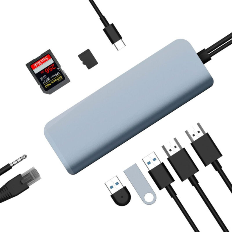 Hyper - Viper 10-Port USB-C Hub Dock for Apple MacBook Pro & MacBook Air HD392-GRAY - Image 3