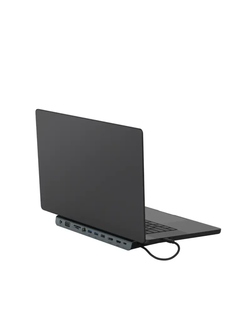 Belkin 11-in-1 USB C Hub w/ 4K HDMI, DP, VGA, 100W PD Docking Station INC022ttDG-RL (Dark Gray) - Image 2