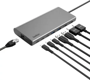 Belkin - Connect USB-C 8-in-1 Dual Display Core Hub w/ 100W PD - INC015btSGY