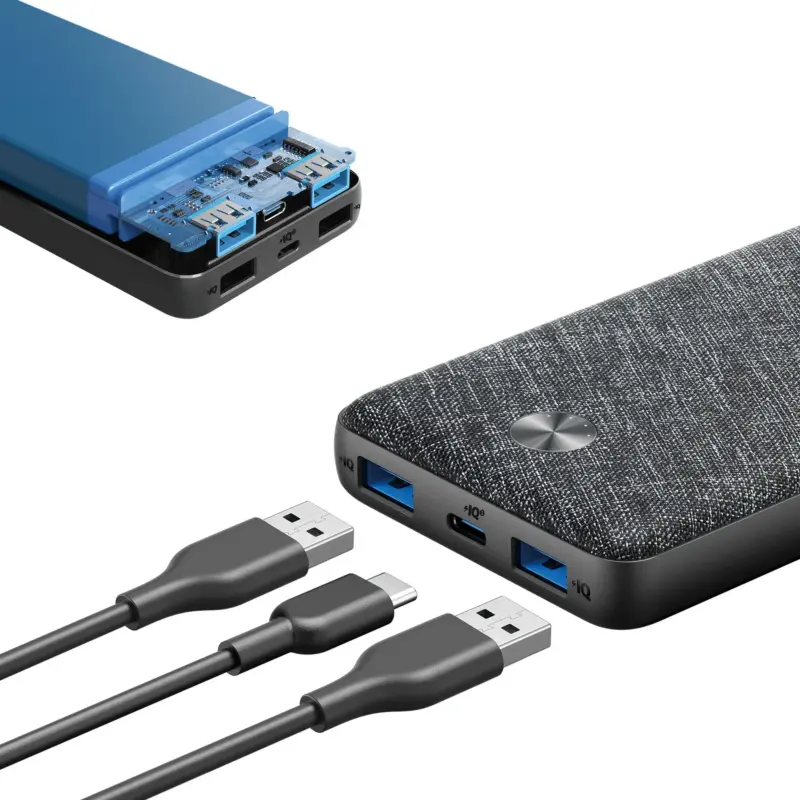 Anker - Power Bank(10000mAh, 20W, 3-Port) - Black A1248H11-1 - Image 4