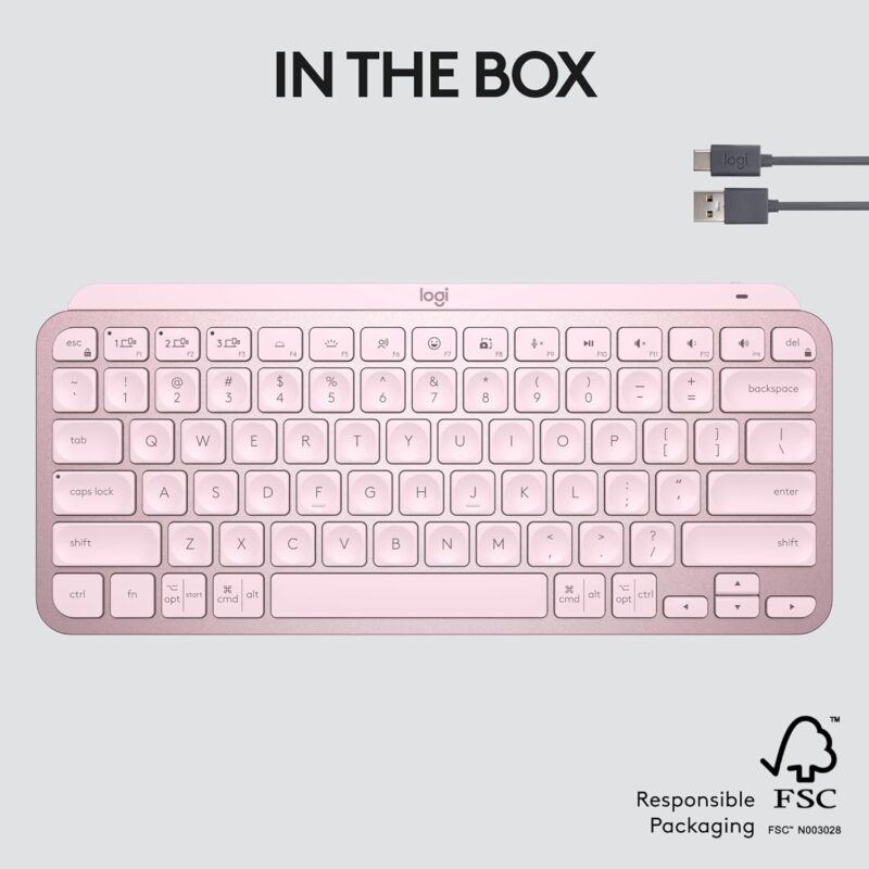 Logitech - MX Keys Mini ‎- Rose 920-010474 - Image 3