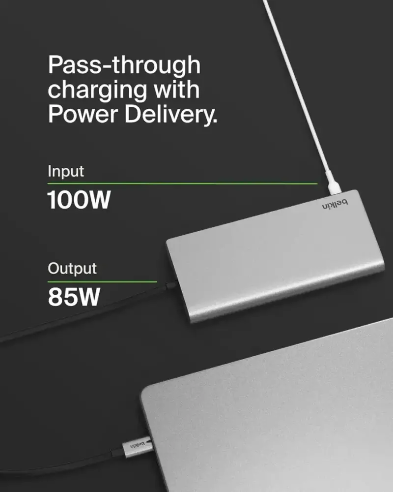 Belkin - Connect USB-C 8-in-1 Dual Display Core Hub w/ 100W PD - INC015btSGY - Image 4