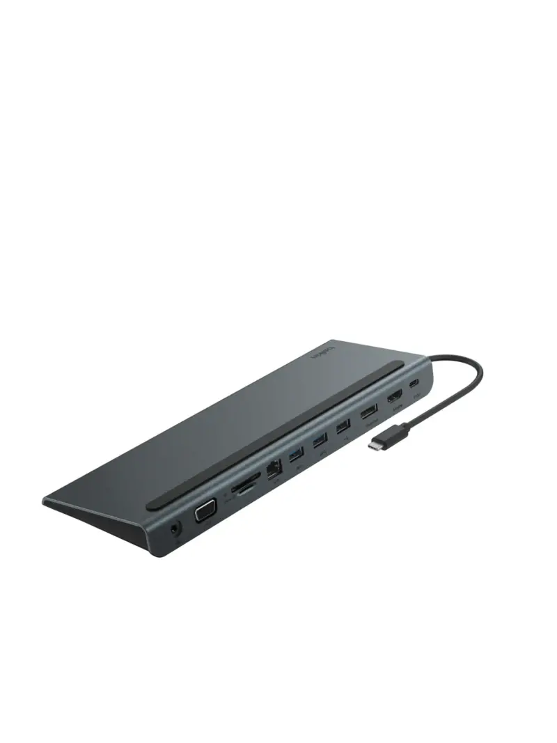 Belkin 11-in-1 USB C Hub w/ 4K HDMI, DP, VGA, 100W PD Docking Station INC022ttDG-RL (Dark Gray) - Image 3