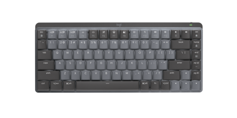 Logitech - MX Mechanical Mini Compact Wireless Mechanical Tactile Switch Keyboard w/ Backlit Keys - Graphite 920-010550
