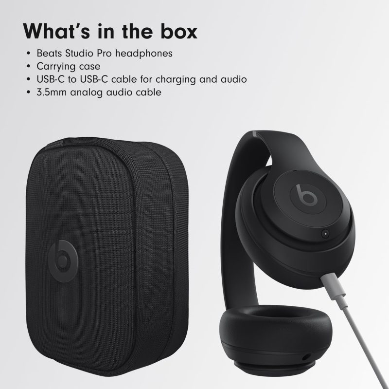 Beats Studio Pro - Wireless Noise Cancelling Over-the-Ear Headphones - Black MQTP3LL/A - Image 6