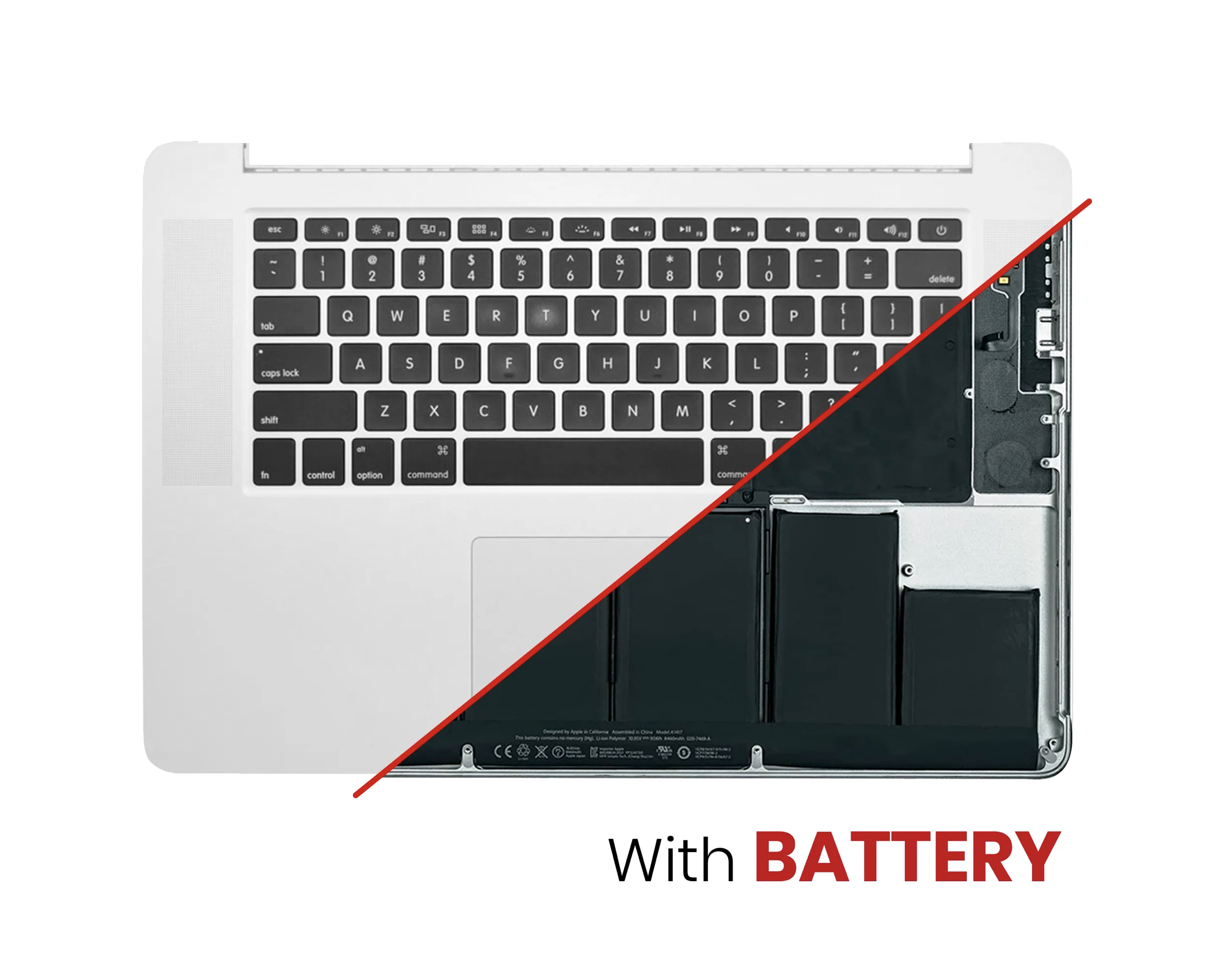 Complete Top Case (w/ Battery)