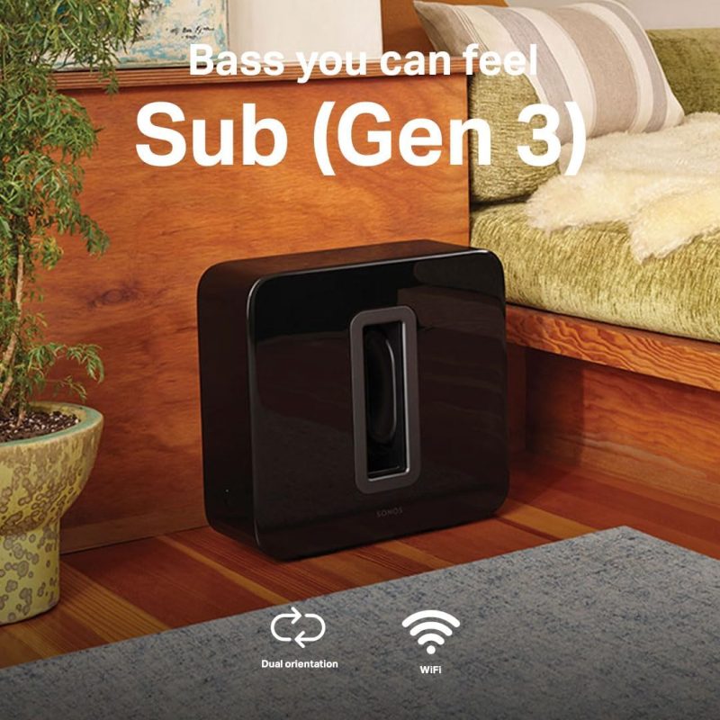 Sonos Sub Gen3 ブラック Sonos Sub (Gen 3) Wireless Subwoofer | Epic Systems