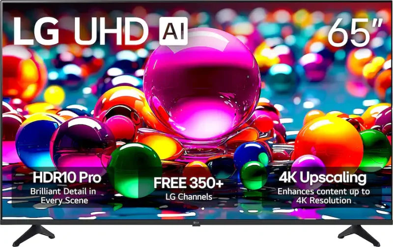 LG - 65” Class UA77 Series LED AI 4K UHD Smart webOS TV 65UA7700AUA - Image 3