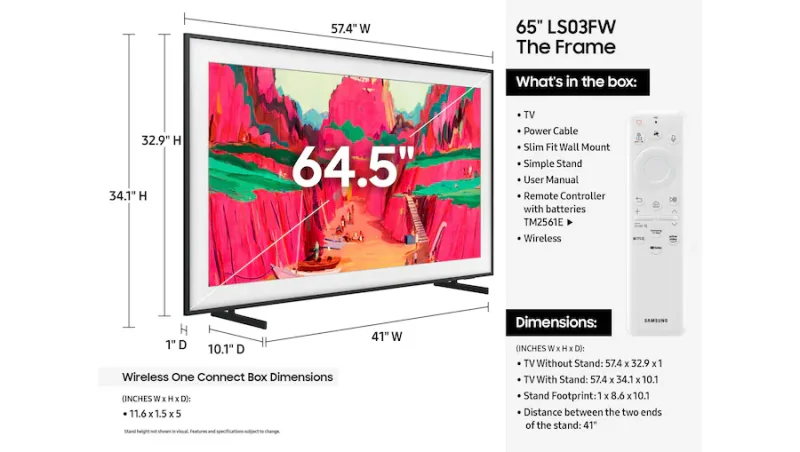 Samsung - 65” Class LS03FW The Frame Pro Series Neo QLED 4K UHD Art Mode Vision AI Smart TV QN65LS03FWDXZA - Image 6