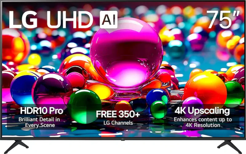 LG - 75” Class UA77 Series LED AI 4K UHD Smart webOS TV 75UA7700PUA - Image 2