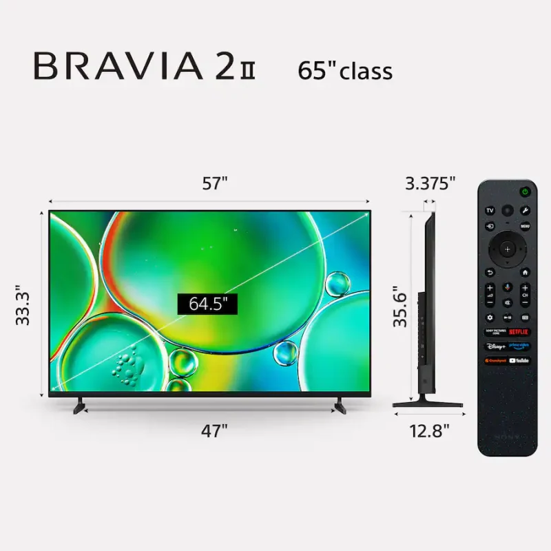 Sony - 65" Class BRAVIA 2 II LED 4K UHD Smart Google TV K65S20CM2B.U2 - Image 9