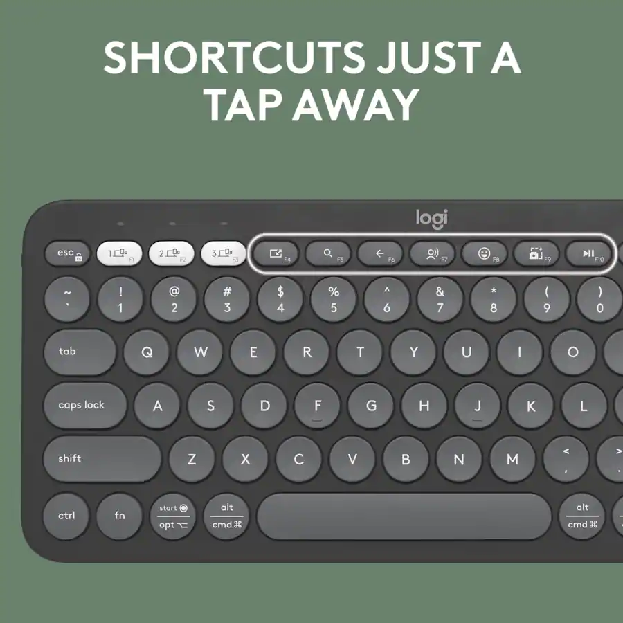 Logitech - Pebble Keys 2 Slim TKL Wireless Scissor Keyboard for Windows, macOS 920-011775 - Image 4