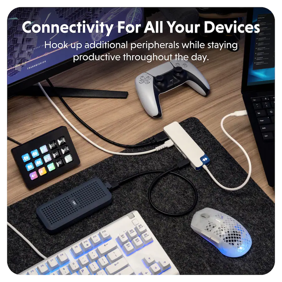 Hyper - HyperDrive Flex 5 Port USB-C Hub - Blue HD4101BUGL - Image 10