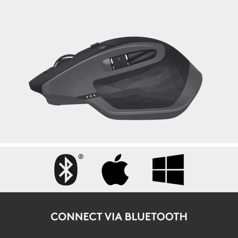 Logitech - MX Master 2S Bluetooth Wireless Laser Mouse with Hyper-Fast Scrolling - Wireless - Graphite 910-005965 - Image 4