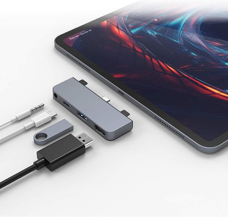 HyperDrive iPad Pro USB C Hub 4-in-1 USBC Hub HD319E-Gray - Image 9