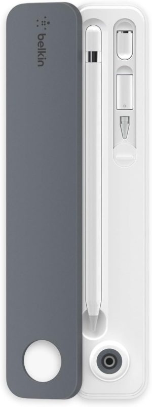 Belkin - Pencil Case for Apple Pencil 1st Gen – Compatible with iPad (Pro, Air, Mini) – F8J206btGRY