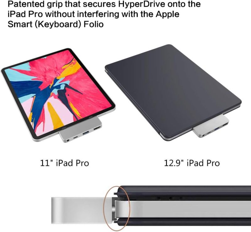HyperDrive iPad Pro USB C Hub 4-in-1 USBC Hub HD319E-Gray - Image 7