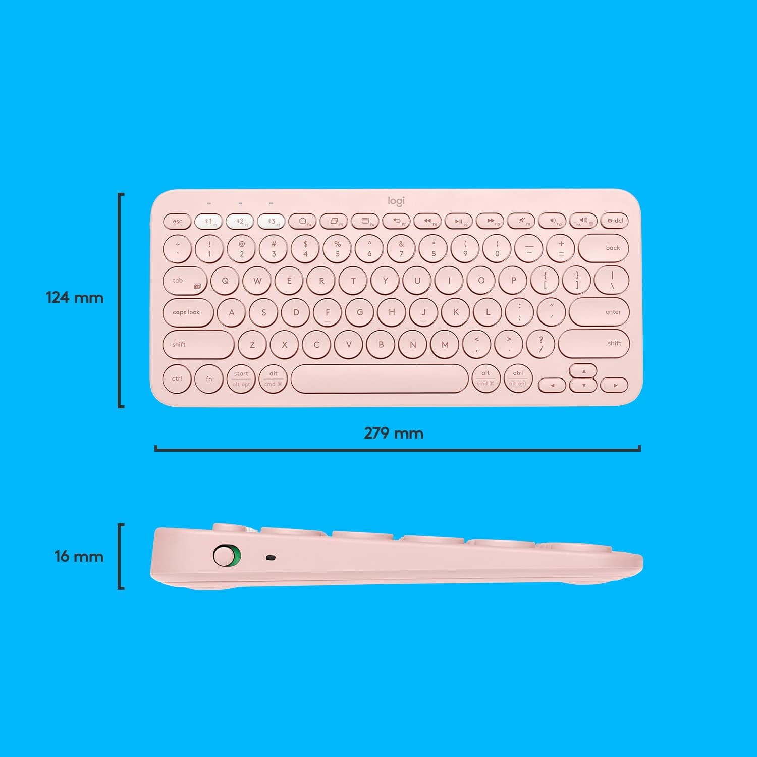 Logitech – K380 Pebble Multi-Device Bluetooth Keyboard ‎920-009599 - Image 7