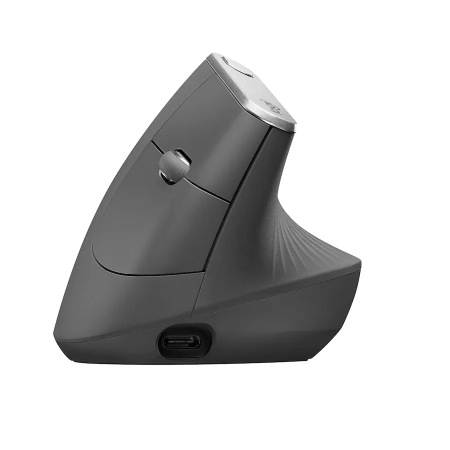 Logitech - MX Vertical Advanced Bluetooth Optical Ergonomic Mouse - Graphite 910-005447