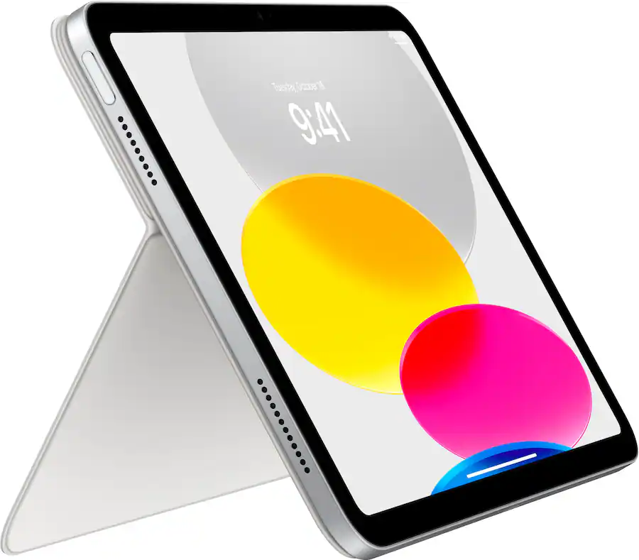 Apple - Magic Keyboard Folio for iPad (A16) - White MQDP3LL/A - Image 4