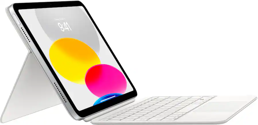 Apple - Magic Keyboard Folio for iPad (A16) - White MQDP3LL/A - Image 3