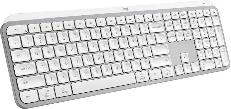 Logitech - MX Keys S Universal Full-size Wireless Scissor Keyboard for PC & Mac with Backlit keys - Pale Gray 920-011559